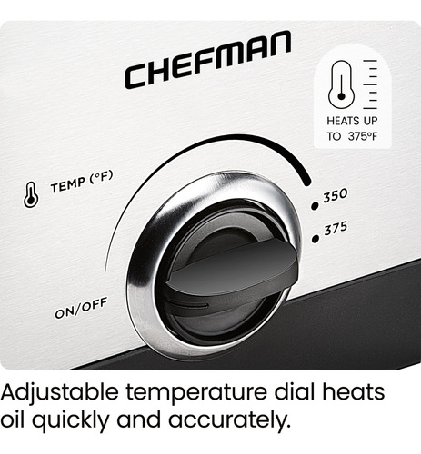 Deep Fryer Chefman Fry Guy 1.5l Capacity 1000w Stainless
