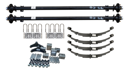 Kit De Ejes Para Remolque 7000 Lb Con Suspension Reforzada