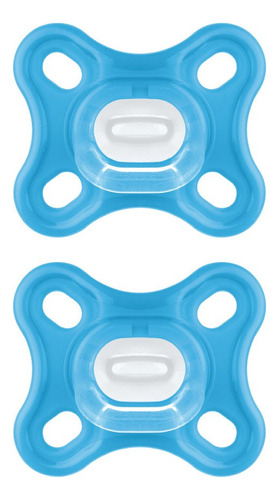 Kit 2 Chupetas Confort 100% Silicone 0-2 Meses Azul - Mam