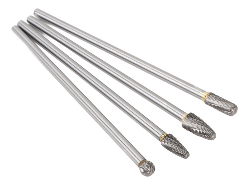 Fresas Largas De Doble Corte, 4 Unidades, 6 Mm, De Carburo D