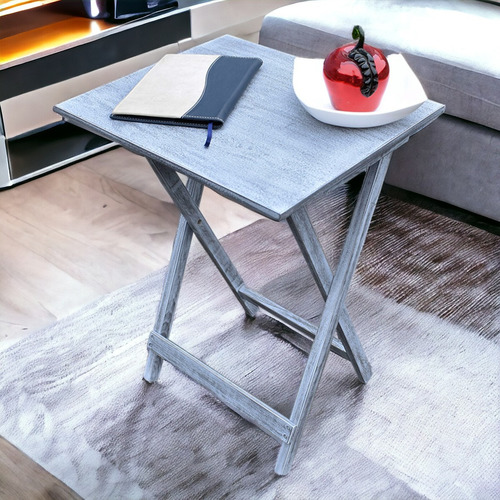 Mesa De Servicio Plegable De Madera Exclusiva Y Util Hogare Color Rectangular Vintage