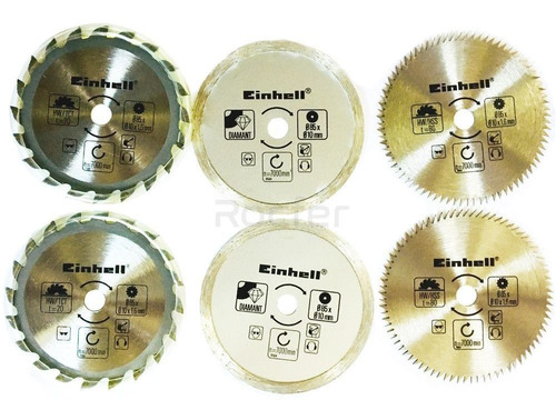 Kit 6 Discos P/ Mini Serra Einhell 4502128