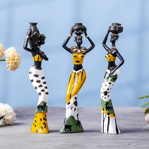 Galiyen Paquete De 3 Estatuas Y Esculturas Africanas Para Mu