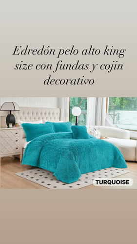 Lote De 3 Edredon King +2 Funda Almohada+ 1 Cojin Decorativo
