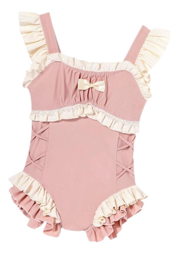 Traje De Baño Para Niñas, Ropa Infantil Transpirable Con Vol