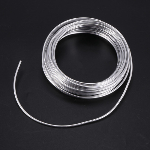 Fio De Alumínio 2x 3mm 10m Craft Silver Para Fabricação De J