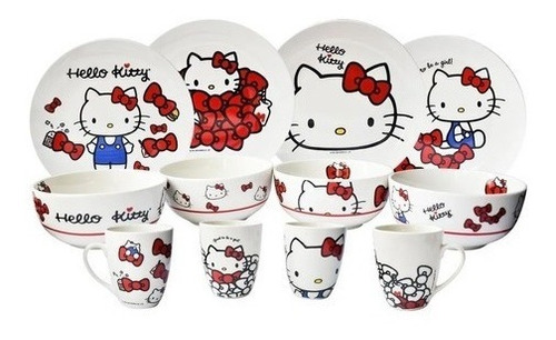 Vajilla De Hello Kitty Para 4 Personas