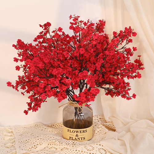 Flores Falsas Rojas, Flores Navideñas, Flujo Artificial Simu