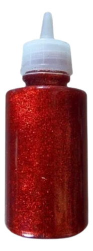 Escarcha Brillantina Liquida 60 Gr X 6 Und Rojo