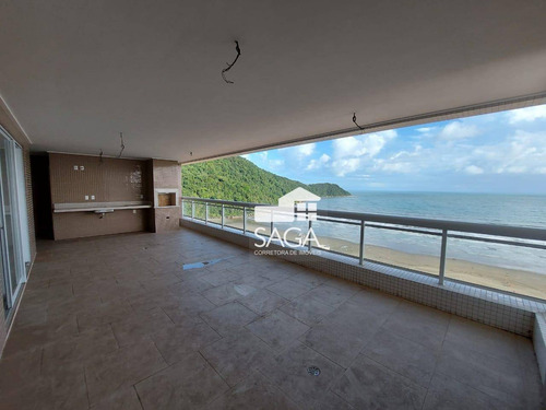 Imagem 2 de 30 de Frente Mar! Apartamento Com 4 Dormitórios À Venda, 250 M² Por R$ 2.500.000 - Canto Do Forte - Praia Grande/sp - Ap3973