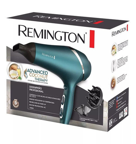 Imagen 9 de 11 de Secador De Pelo Remington Aceite De Coco Y Filtro Uv Ac8607