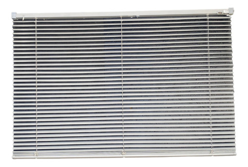 Persiana Horizontal Pvc Block 25mm Cinza 80 (l) X 220 (a) Cm Lâminas Flexíveis Com Alta Cobertura