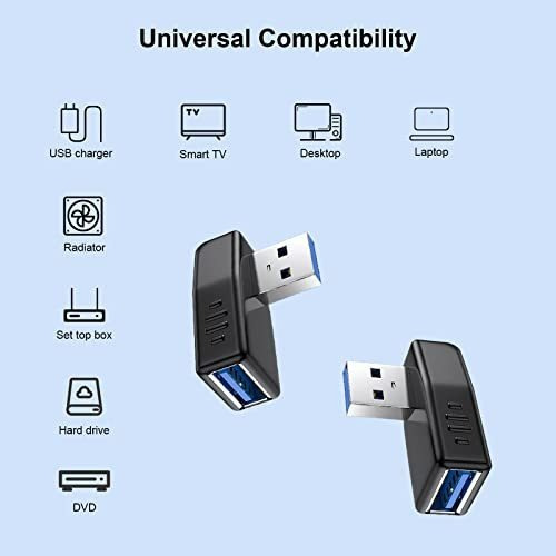 Adaptador Usb 3.0 De 90 Grados Macho A Hembra Conector P