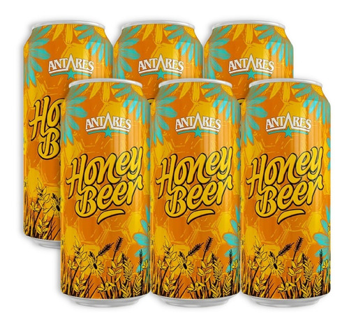 Cerveza Artesanal Antares Honey Beer Pack X6u 473ml