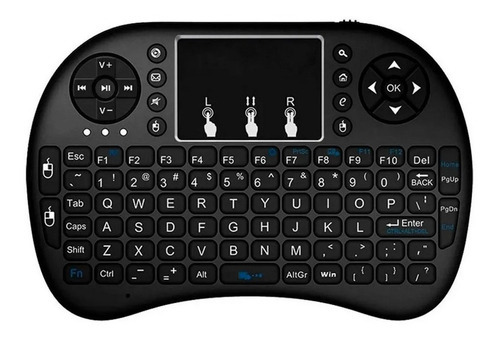 Mini Multi Mídia Teclado Keyboard Sem Fio Touchpad Mouse 
