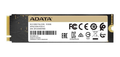Imagen 4 de 4 de Disco Solido Adata Falcon 512gb M2 Pcie Nvme