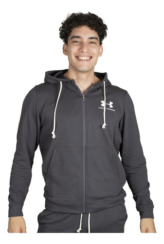 Campera Under Armour Sportstyle Terry Hombre Training Gris