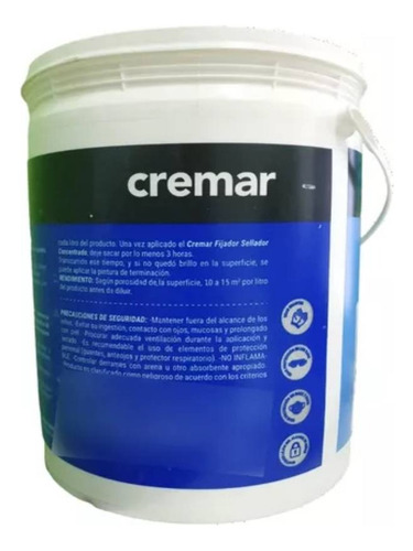 Cremar Fijador Sellador Concentrado 1 Lt Sinteplast Acabado Mate Color Incoloro