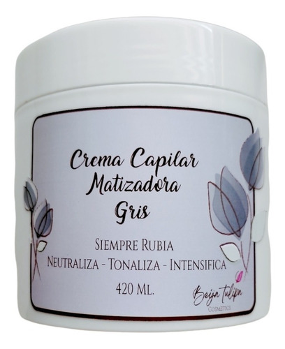 Crema Capilar Matizadora Gris Beija Tulipa