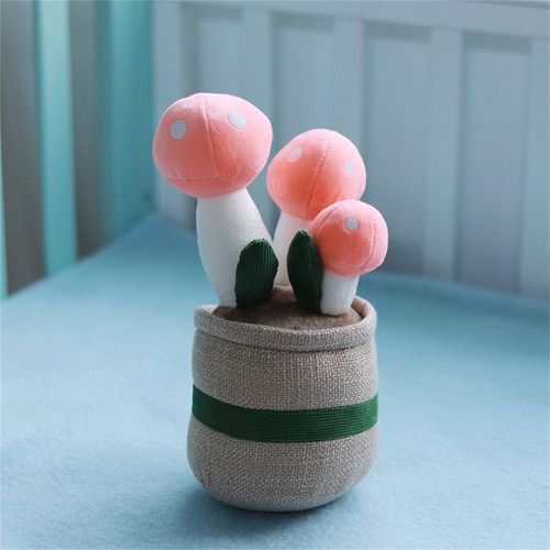 Juguete De Peluche En Maceta Con Simulación De Hongos, Plant