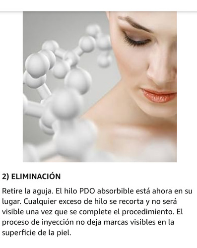 Pdo Mono Threads Lift, 29g 38mm Hilos Colágeno 20 Unidades Todo Tipo De Piel Día/noche