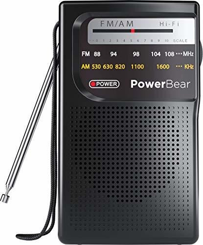 Radio Portatil Powerbear | Am / Fm, Con Pilas, Largo Alcance