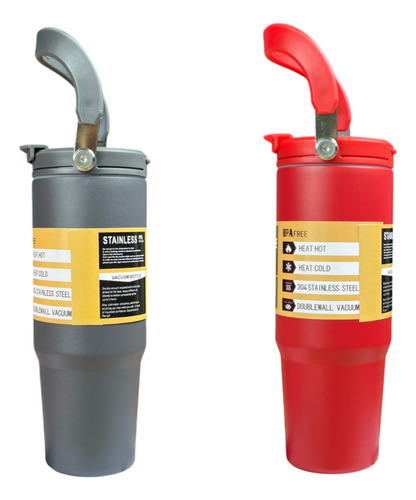 60 Termo Con Asa 30oz De Acero Inoxidable Mayoreo Surtido