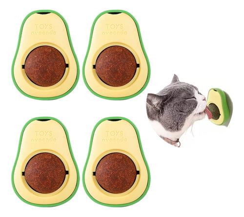 Kit 4 Brinquedo Para Gatos Abacate Catnip Erva Gato Natural