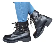 Comprar Sam123 Botas Pop Talles Grandes Eco Cuero Borcegos Cadena