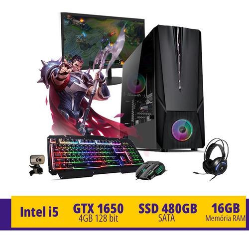 Imagem 2 de 9 de Pc Gamer Darius Completo I5 3ºger. Gtx 1650 16gb Ssd 480gb