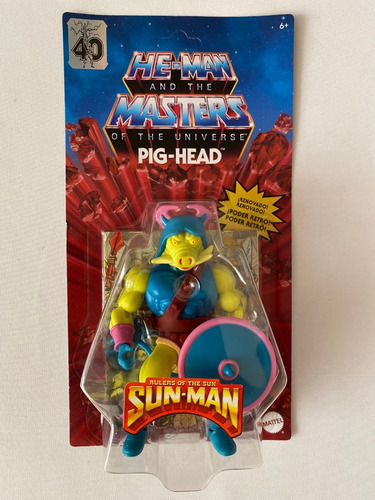 Pig Head Motu Origins Retro Play Mattel Wave 9 Unpunched (Usado)
