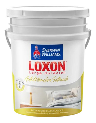 Loxon Latex Antimanchas Lavable Interior Satinado X 20 Lts