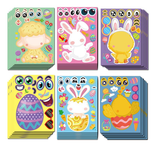 Aweelon 36 Pegatinas De Pascua Para Niños, Haz Tu Propia Peg