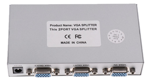 1 Pc A 2 Monitores 2 Puertos Vga Svga Adaptador De Caja De