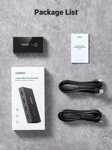 Switch Usb 3.0 2 Entradas 4 Salidas