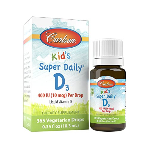 Carlson - Super Daily D3, Niños Gotas De Vitamina D, Diqww
