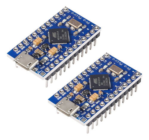 Diitao Paquete De 2 Pro Micro 5v 16mhz Atmega32u4 Bootloader