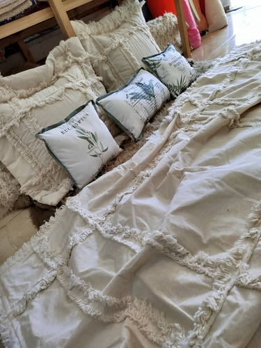 Almohadones Respaldo De Cama Con Pie De Cama Crudo