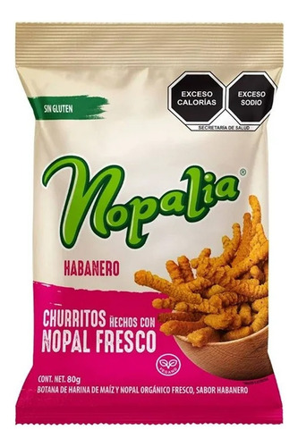 Churritos Nopalia Habanero (10 Bolsas)