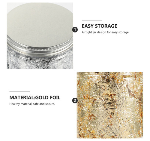 Foil Flakes Gold Foil Gold Leaf 3 Botellas