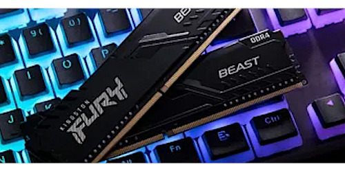 16 Gb Ram Ddr4 3200 Mhz Fury Beast Gamer Kingston Blk 2x 8gb (Reacondicionado)