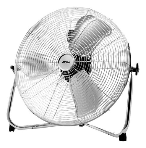 Ventilador de piso Atma VTA2018X turbo plata con 3 palas de  metal, 20" de diámetro 220 V