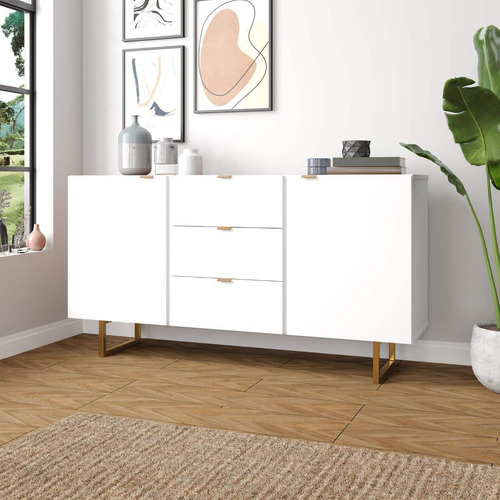 Cómoda Living Brv 2 Puertas 3 Cajones Bmu 73-253 Blanco
