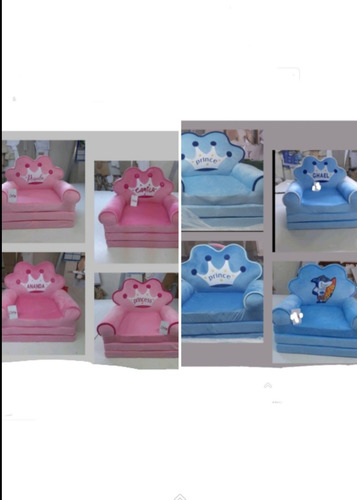 Silla Sillón Para Niños Bebes Colores También Con Nombre