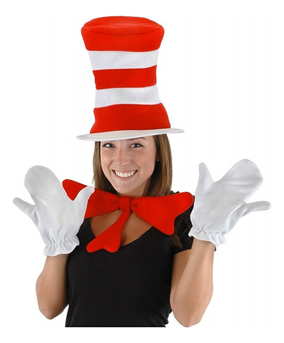 Kit De Disfraz De Gato Con Sombrero De Seuss Para Mujer, Dr.