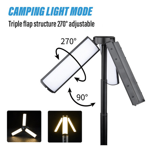 Linterna Led Multifunción Para Acampar Al Aire Libre, Luz De