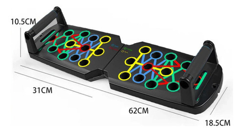 Tablero De Ejercicios Flexiones Lagartijas Color Negro
