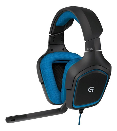 Headset Gamer G432 7.1 Surround Sound Preto Azul Logitech G