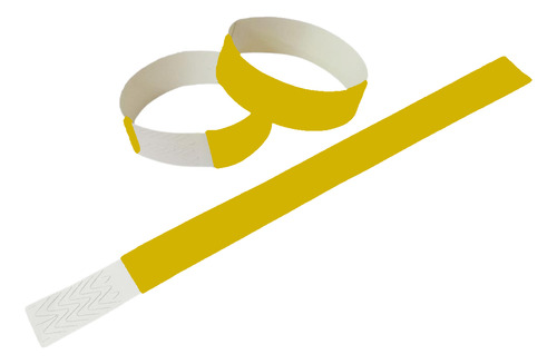 Kit 200 Pulseiras Identificação Lisas A Prova Água P Acesso Cor Amarelo