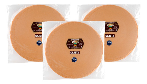 3 Obleas Extragrandes Sabor Cajeta La Tradicional Salgado